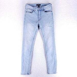 Forever 21 Jeans Women SZ 29 Blue Denim Straight Stretch Mid Rise Cotton VTG 90s